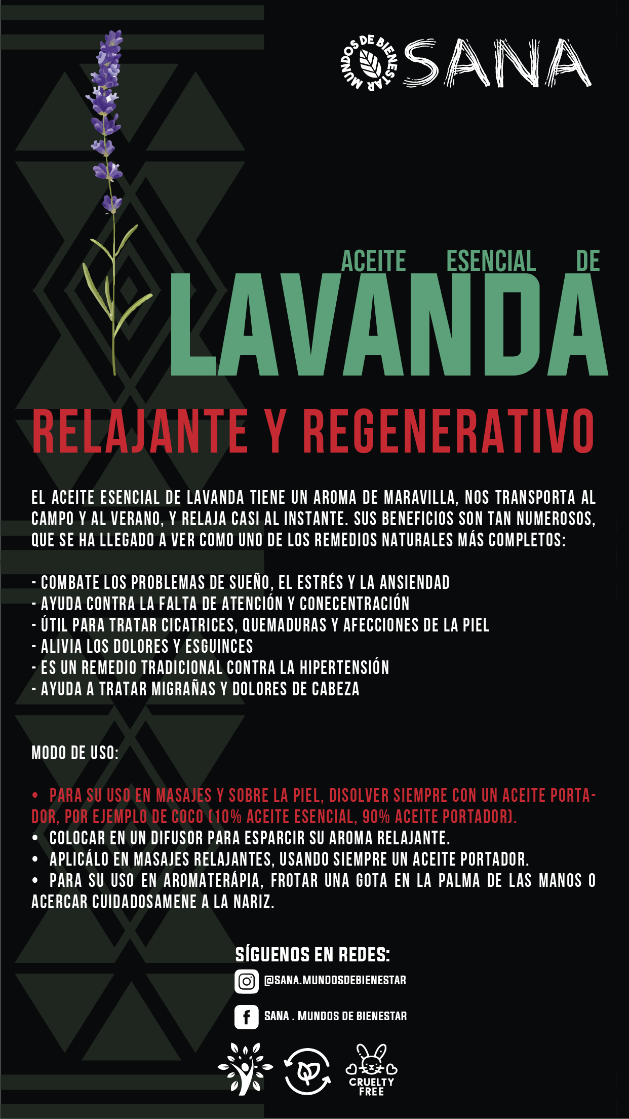 Sana Mundos de Bienestar - Aceite esencial de lavanda