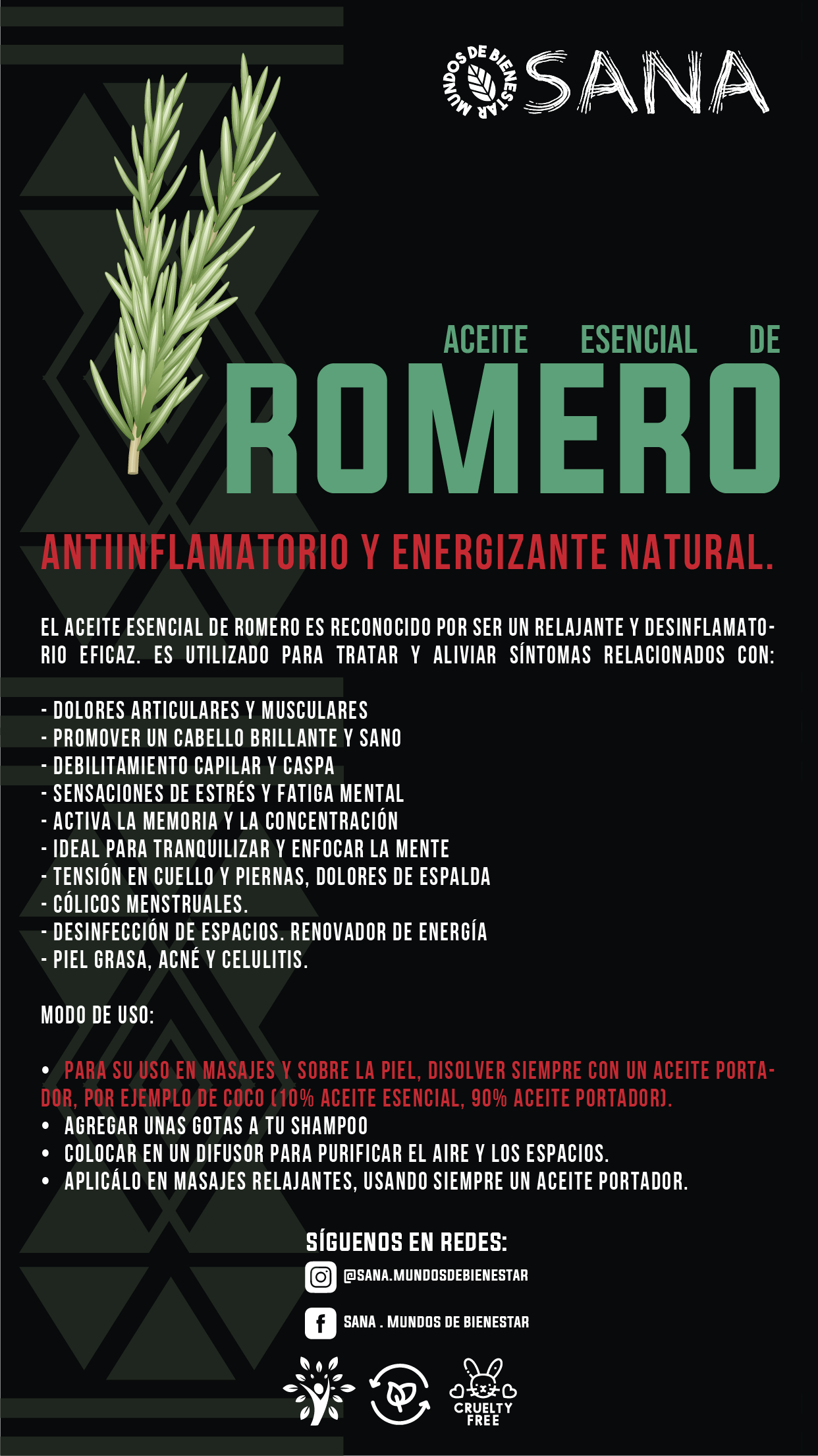 Sana Mundos de Bienestar - Aceite esencial de romero